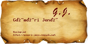 Gömöri Jenő névjegykártya